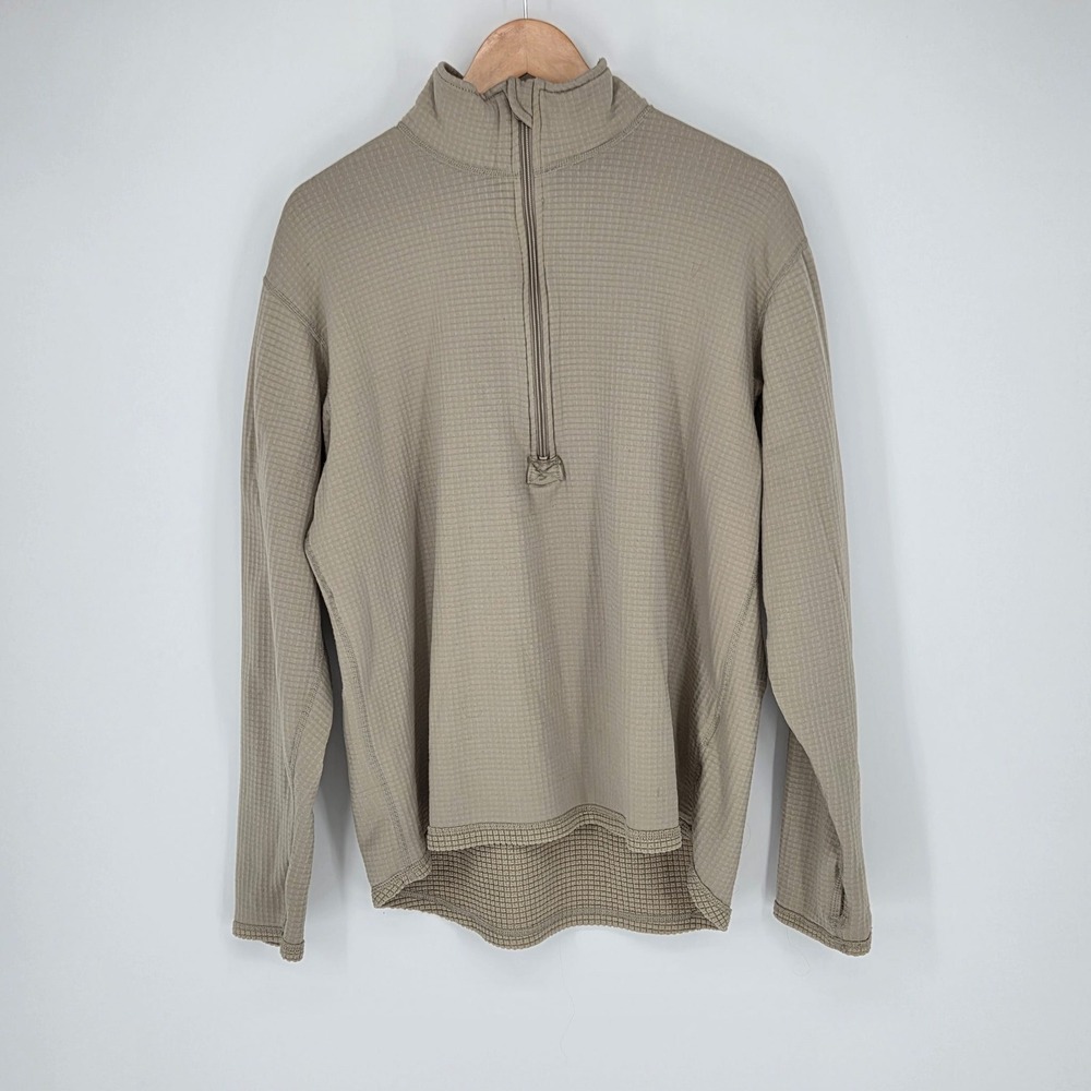 Peckham ECWCS Gen III Level 2 Grid Fleece Mid Weight Shirt Tan Large Polartec